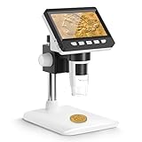CIMELR Mikroskop, 4,3' Digitales Mikroskop, 50X-1000X Auflösung, USB Mikroskop mit 8 einstellbaren LEDs, Mikroskop für Erwachsene/Kinder (307-B)