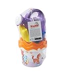 Katze Baby Eimergarnitur, 6 Teile, Eimer, Sieb, Sandform, Schaufel, Rechen, Gießer, H:11cm, D:14cm
