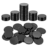 sourcing map 100 Stück 2,5 cm Kunststoff-Poker-Chips, Mini-Bingo-Chips, Lernzähler, Zähler, Scheiben, Marker, undurchsichtig, Spielsteine für Spiele, Mathematikzählen, Schwarz