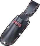 Connex Werkzeughalter - 1 Fach - Mit Gürtelschlaufe - Aus Leder - Robust & Langlebig / Messerscheide / Werkzeugtasche für Gürtel / Gürteltasche / COX951105, Schwarz