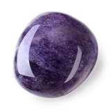 GUJOXILA 4-5cm Amethyst Heilsteine Kristalle Polieren Groß Edelsteine Steine Rohstein Trommelsteine Kristall Sorgenstein Handschmeichler Stein Meditation Angst Stress Relief 1PC