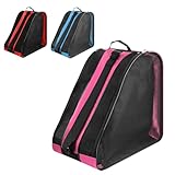 Eislaufschuhe Tasche Kinder, Schlittschuhtasche mit Verstellbarem Trageriemen, Rollschuh Tasche Inliner Tasches Schlittschuhtasche Rucksack Skischuhtasche Kinder Eislauftasche für Herren Damen（Rosa）