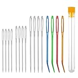 iCovalescent 16 Pcs Large-Eye Needles, Tapestry Needle, Darning Needle, Crochet Needles, Wool Needles for Sewing Up Knitting for Crochet DIY Crafts