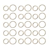 ALCXAZS 20 Stück robuste und langlebige runde Feder Karabiner Clips, einfach zu montierender und multifunktionaler runder Karabiner Sprengring aus Metall