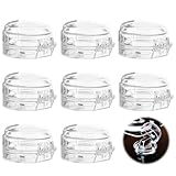 8 Stück Herdschutz Kinder, Kindersicherung Herd, Backofen Kindersicherung, Herd Kindersicherung, Herdschutz, Maximaler Durchmesser 4 cm, Montage Ohne Knopf Demontage (Transparente Farbe)