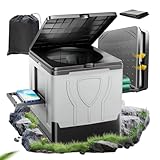 congumi Campingtoilette Faltbare, Mobile Camping Toiletten mit Papierrollehalter und Telefonablage, Tragbare CampingWC mit 20pc Toilettenbeutel, Trockentoilette für Camping, Auto oder drinnen