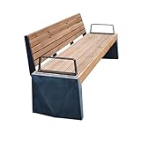 Gartenbank für Garten Holzbank mit Rückenlehne und Armlehnen, mit Edelstahl-Metallrahmen, geeignet for Sitzgelegenheiten auf der Terrasse im Innen- und Außenbereich Gartenmöbel Bänke(Klein)