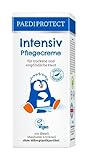 PAEDIPROTECT Intensiv Pflegecreme 75ml, spendet Feuchtigkeit bei trockener & gereizter Haut, lindert Juckreiz und beugt Entzündungen vor, parfümfreie Baby Creme für Gesicht, Körper & Hände, vegan