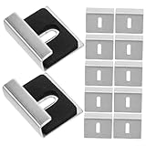 LIFKOME 12Stücke Spiegelaufhänger Clips Rahmenlose Halteklammern Für Glasspiegel Langlebig Und Rostfrei Einfach Zu Installieren Für Wandmontage