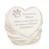 Logbuch-Verlag Künstlicher Stein Hund und Katze als Grabschmuck und kleine Erinnerung an Eure Vier Pfoten 17 x 10 x 14,8 cm für den Garten