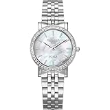 Roamer Scala Damen Armbanduhr, Edelstahl, 28mm, Edelstahlarmband, Silber, 3 bar, Zifferblatt: Perlmutt, 976830 41 20 50