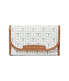 Tommy Hilfiger Kennedy II Flap Continental Wallet Coated Square Monogramm, Weiß/Grau, Einheitsgröße, Kennedy Ii Flap Continental Wallet Coated Square Monogramm