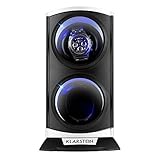 Klarstein Uhrenbeweger, Automatik-Uhrenbeweger, Watch Winder, Uhrenbeweger für Automatikuhren, Automatischer Uhrenbeweger, Platz für 2 Uhren, LED Beleuchtung, 3 Drehmodi, 4 Rotation, Schwarz-Blau