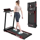 CITYSPORTS Elektrisches Laufband,Klappbares Laufband für Zuhause bis 12 km/h,mit LED-Anzeige,APP und 360° Tablet Holder,kompakte Walking Pad für Zuhause und Büro (Black)