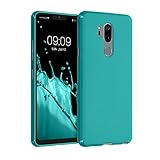 kwmobile Hülle kompatibel mit LG G7 ThinQ/Fit/One Hülle - weiches TPU Silikon Case - Cover geeignet für kabelloses Laden - Petrol matt