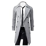 Generisch Winterjacke Herren Business Dufflecoat - Herren Winteranorak weichem Wollmix mit doppelreihigem Design für stilvolle Wärme Komfort bei kühlem Wetter