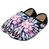 CUTeFiorino Orthopädische Schuhe Damen Slipper for Women Men Slipper Socks Fuzzy House Shoes Rubber Sole Slip Soft Lightweight Non Slip Indoor/Outdoor Schuhe Für Damen (Purple, 48)