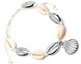 EDIBAZZAR Beinarmband - Sommerhit - Eleganz - Muschel - Lässigkeit - Sicherer Verschluss - Anpassbare Länge