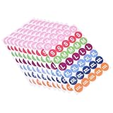 Healeved 350 Stück Größenaufkleber Kleidung Rund Selbstklebend In 7 Farben XS Bis Xxxl für T Shirts Pullover Hemden