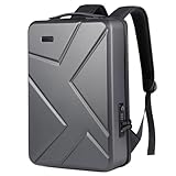 Qerwsdty Hartschalen-Laptop-Rucksack, Wasserdicht, Diebstahlschutz, Computer-Rucksack, Gaming-Business-Rucksack für Männer und Frauen,A