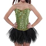 Korsett Schwarz Corsage Kleid Rock elegant Kostüm mit korsettkleid Spitzenrock Karneval Blumen Gothic Burlesque