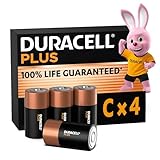 Duracell Plus C Batterien, LR14, 4 Stück, Duracell Batterien C für Alltagsgeräte