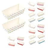 100er-Pack Einweg-Mini-Kastenformen, 3, 15 x 1, 18 x 1, 38 Zoll, rechteckige Backbleche in Lebensmittelqualität, hitzebeständig und wasserdicht für Brot, Muffins, Kuchen