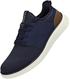 SVNKE Herren Slip On Sneaker Atmungsaktiv Schnürsenkel Walkingschuhe Fitness Turnschuhe Sportschuhe Hand-Free Freizeitschuhe Business Schuhe Blau 44