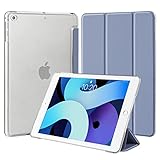 4UBonLife Hülle für iPad 9,7 Zoll 6./5. Generation 2018 2017,auch für iPad Air 1. / 2. Schlank Leicht Harte Schutzhülle Transluzent Matt Rückseite Cover für iPad 9,7' (Lavendelgrau)