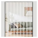 Vertikaler PVC-Türvorhang, transparenter Kunststoffstreifen, 105 x 220 cm, ideal für industrielle Geschäfte, Terrassenkühler, Lager und Scheune, langlebiges Gefrierfach für einfachen Zugriff