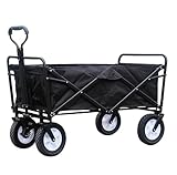 Trolley Cart Faltbarer Mehrzweckwagen Outdoor-Campingwagen mit breiten All-Terrain-Rädern für Sport, Einkaufen, Camping, Gartenwagen