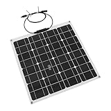 Pwshymi Halbflexibles Solarmodul, wasserdicht, tragbar, monokristallin, biegbar, Solarladezelle, wetterfest, 50 W, 18 V, für das Auto auf Reisen