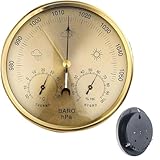 Barometer zur Wandmontage, 3-in-1, Barometer mit klarer Skala, Thermometer, Hygrometer, schlicht, elegant, praktisch, multifunktional, Wetterbarometer für Zuhause, Büro, Barometer, Innenbarometer für