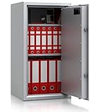 SafeHero Aktentresor S1 EN 11450 Secureo Condor Light 1 | H806xB426xT380 mm | 58 kg | Doppelbartschloss | Platz für 10 DIN A4-Ordner | umlaufender Feuerfalz