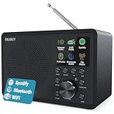 Internetradio WLAN | DAB+ Radio mit Bluetooth | DAB Plus Radio Küchenradio | Internet Radio WLAN mit DSP Lautsprecher | Digitalradio DAB Plus | Frontier Oktiv App Fernsteuerung | MAJORITY Touro