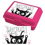 United Labels Ralf Schmitz Brotdose - Naschkatze Hildegard Butterbrotdose mit Trennwand Lunchbox Pink
