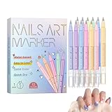 Nagelstifte, schnell trocknendes Malwerkzeug, 0,5 mm, wasserfeste Gelstifte, für Damen und Mädchen, Fingernagelmalerei, Kritzelei, Zeichnen, Design, Zuhause, Salon, Party