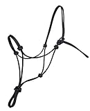 Hunters Saddlery Knotenhalfter für Pferde kompatibel mit Parelli Natural Horsemanship (Vollblut/Cob, Schwarz)