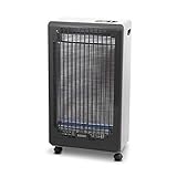 Rowi Gasheizofen Blue Flame mit Sauerstoffmangelsicherung/ 4200 Watt /300 g/h Gasverbrauch/Gasheizvolumen 120 m³, Piezozünder, Farbe (weiß) inkl. Schlauch und Druckregler Typ 694, Made in Europe