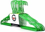 Draht-Kleiderbügel, gekerbt, Grün, 500 Stück