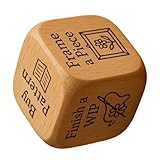 Stickwürfel, Holzgravur, Nähwerkzeug, handgefertigt, lustige Quilter-Sticker, Entscheidungswürfel, für Stricken, Reisen, Werkstatt, Kunstwerke, Kurse, Anfänger, Näher, Frauen, Enthusiasten