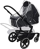 Universal Regenschutz für Kinderwagen und Sportwagen - Wasserdichter Reißverschluss - Reflektorstreifen für eine besser Sichtbarkeit - Schadstofffrei