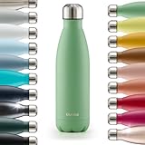 Blumtal Thermosflasche 500 ml Edelstahl - auslaufsichere Isolierflasche - BPA-freie Trinkflasche kalt & warm - doppelwandige Thermoflasche - rostbeständige Isolierflasche Summer Green - Grün