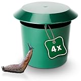 GARDIGO® Schneckenschutz - Schnecken-Falle 4er Set I Bio Schneckenfalle für den Garten I Individuell zu befüllen | Hygienische Schneckenbekämpfung | Umweltfreundlich | Schneckenabwehr | Schnecke