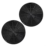 Aktivkohlefilter für Dunstabzugshaube, Ersatz-Filter, Netz, 198 x 30 mm, Fettfilter für Dunstabzugshaube, Schwarz, 2 Stück
