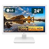 LG Flatron 24EB23PM-W 24 Zoll Business Computer Monitor, Desktop Gaming Monitor, Full HD+ (VGA - DVI - Lautsprecher - VESA), PC Bildschirm, weiß (Generalüberholt)