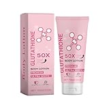 Aufhellende Glutathion-Körperlotion, straffende Körperfeuchtigkeitscreme mit Lichtschutzfaktor 50+ für Frauen mit trockener Haut, Anti-Aging- und Hautaufhellungscreme für ungleichmäßigen Hautton