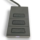SM-PC® 3-fach SCART Verteiler Adapterkabel Anschlusskabel (1,5m) Umschalter vollbelegt #148