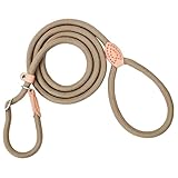 Retrieverleine mit Zugstopp, 180 cm Hundeleine mit Halsband, Witterungsbeständig Leine Hund Einstellbar Trainingsleine für Kleine bis Große Hunde