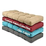 cosi-coussin Maßgeschneidertes getuftetes Bankkissen, Komfort-Hoch-Resilienz-Schaumstoff-Outdoor-Stuhlkissen mit lichtbeständiger, wasserdichter, rutschfester Unterseite, Kissenbezug für Innen- und